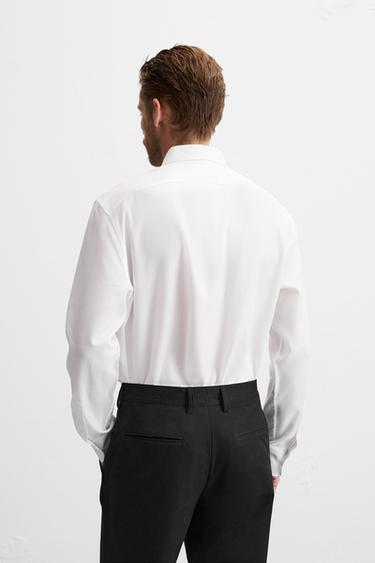 CHEMISE À TEXTURE ENTRETIEN FACILE - Blanc de Zara - Image 2