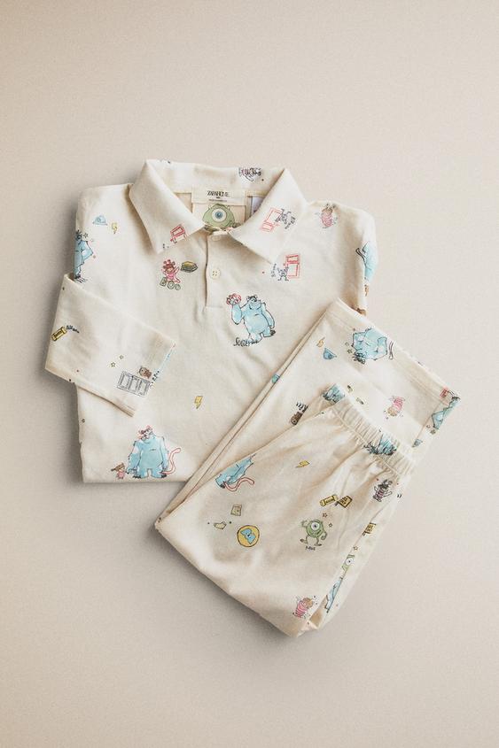 KIDS’ MONSTERS, INC. ©DISNEY/PIXAR JERSEY FABRIC PYJAMAS - Light beige ...