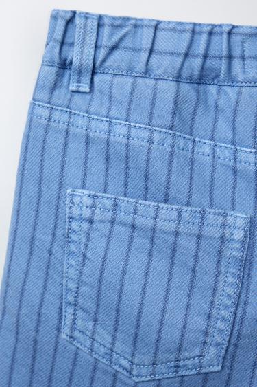 BERMUDA SERGÉ RAYURES - Bleu roi de Zara - Image 3