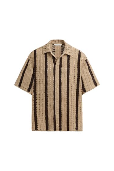 TEXTURED CROCHET SHIRT