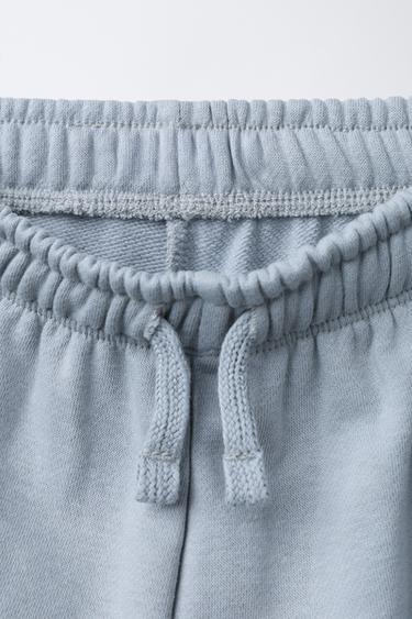 PLUSH SWEATSHIRT AND JOGGER TROUSERS SET WITH SLOGAN - Light grey by Zara - Image 6