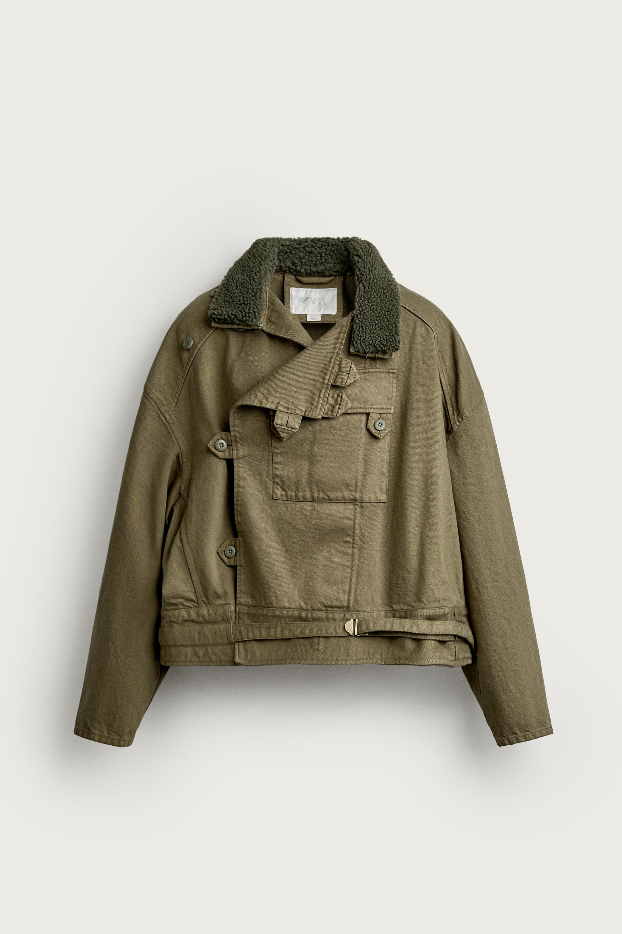 BLOUSON COUPE BOXY À COL COMBINÉ