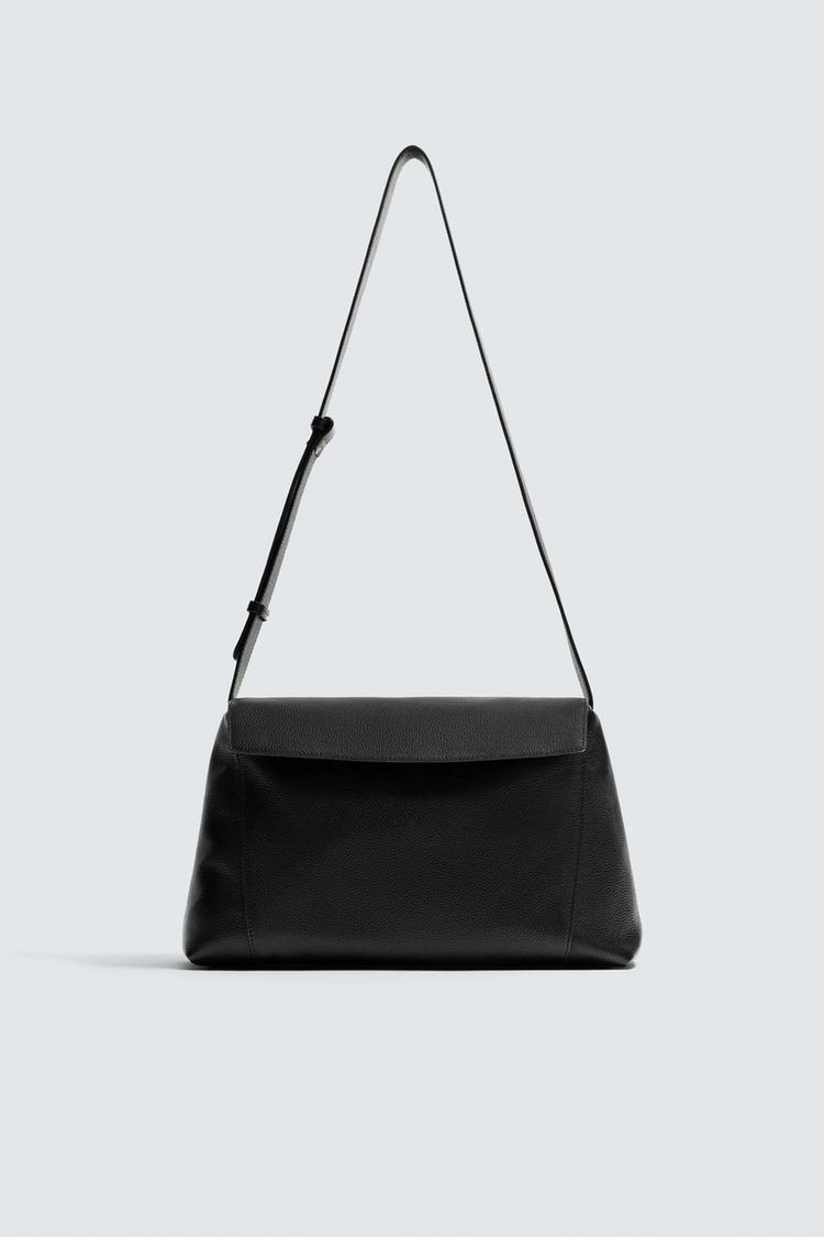 ZARA LARGE LEATHER CROSSBODY BAG