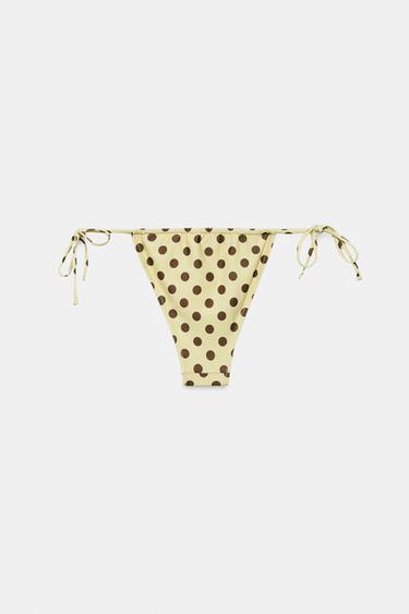 BAS DE BIKINI À IMPRIMÉ À POIS - Jaune de Zara - Image 4
