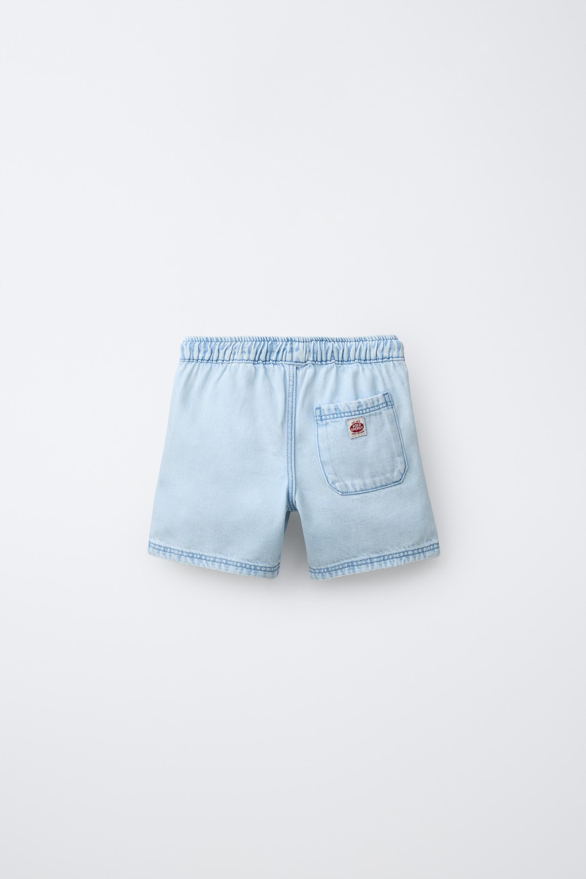 Детские шорты Zara DENIM SHORTS WITH LABEL — фото 2