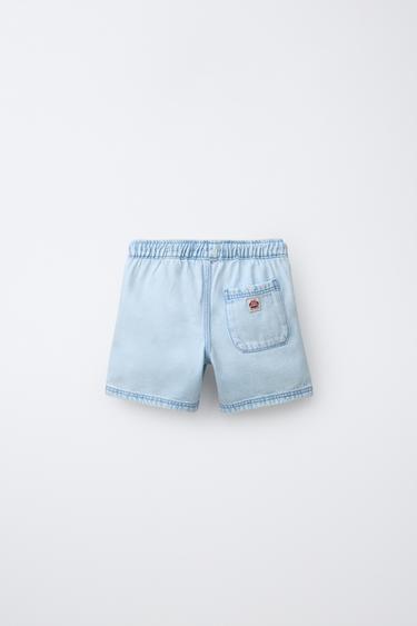 SHORT EN DENIM ÉTIQUETTE - Bleu clair de Zara - Image 1
