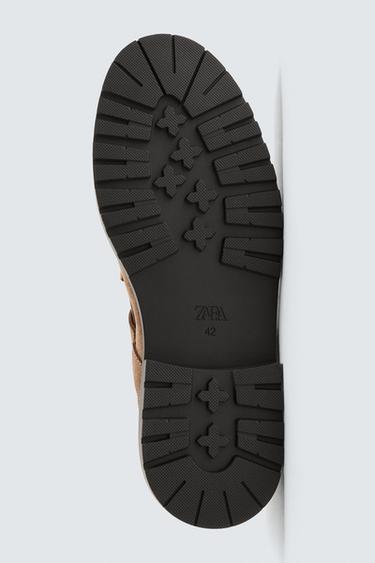 LEATHER BUCKLE SHOES - Brown by Zara - Image 3