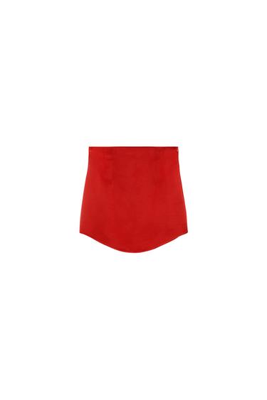 SATIN EFFECT HIGH WAIST SKIRT