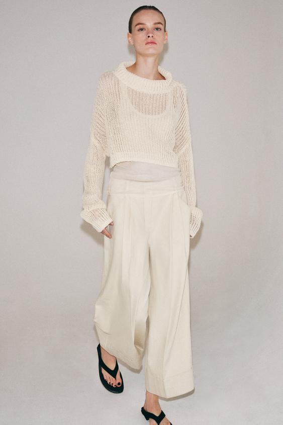 CROPPED HIGH NECK JUMPER