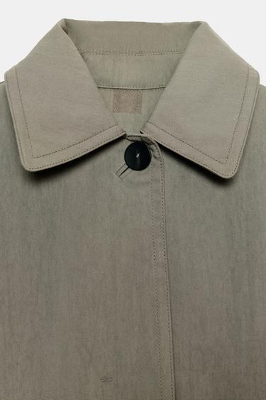 TRENCH OVERSIZE ZW COLLECTION - Gris grenat de Zara - Image 10