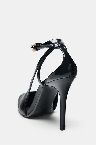 FAUX PATENT SLINGBACK SHOES - Black by Zara - Image 4