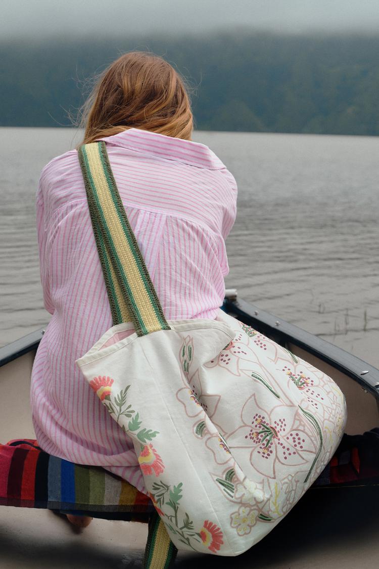 Bolso Shopper Zara Bolso Viaje MAXI BOLSA SHOPPER TEJIDO FANTASÍA