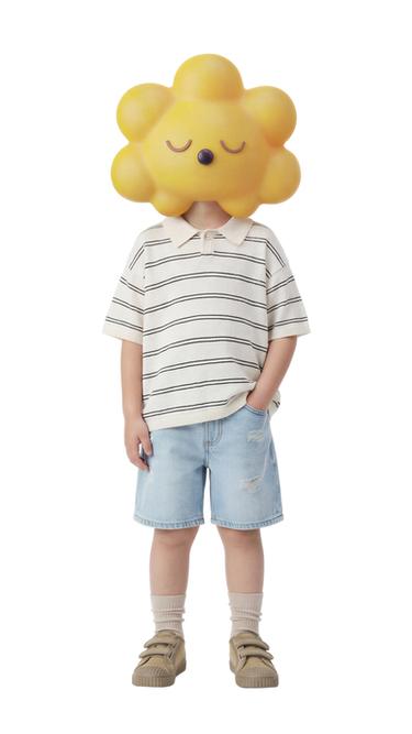 PLATŪS DŽINSINIAI ŠORTAI SU ĮPLĖŠIMAIS – Light blue – „Zara“