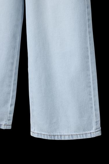 WIDE-LEG-JEANS MIT SCHMALEM BUND - Hellblau von Zara