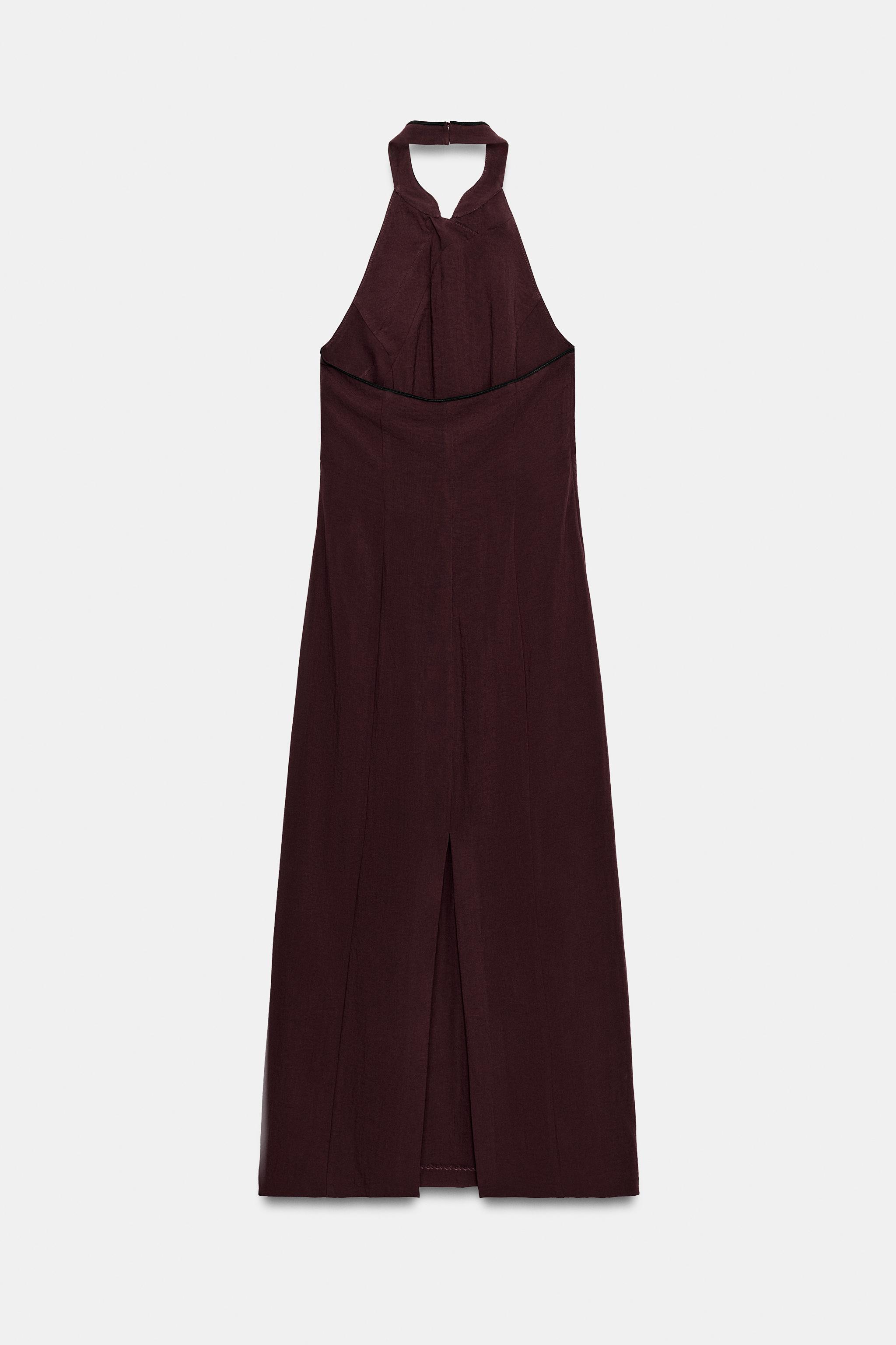 HALTER FROG FASTENING DRESS