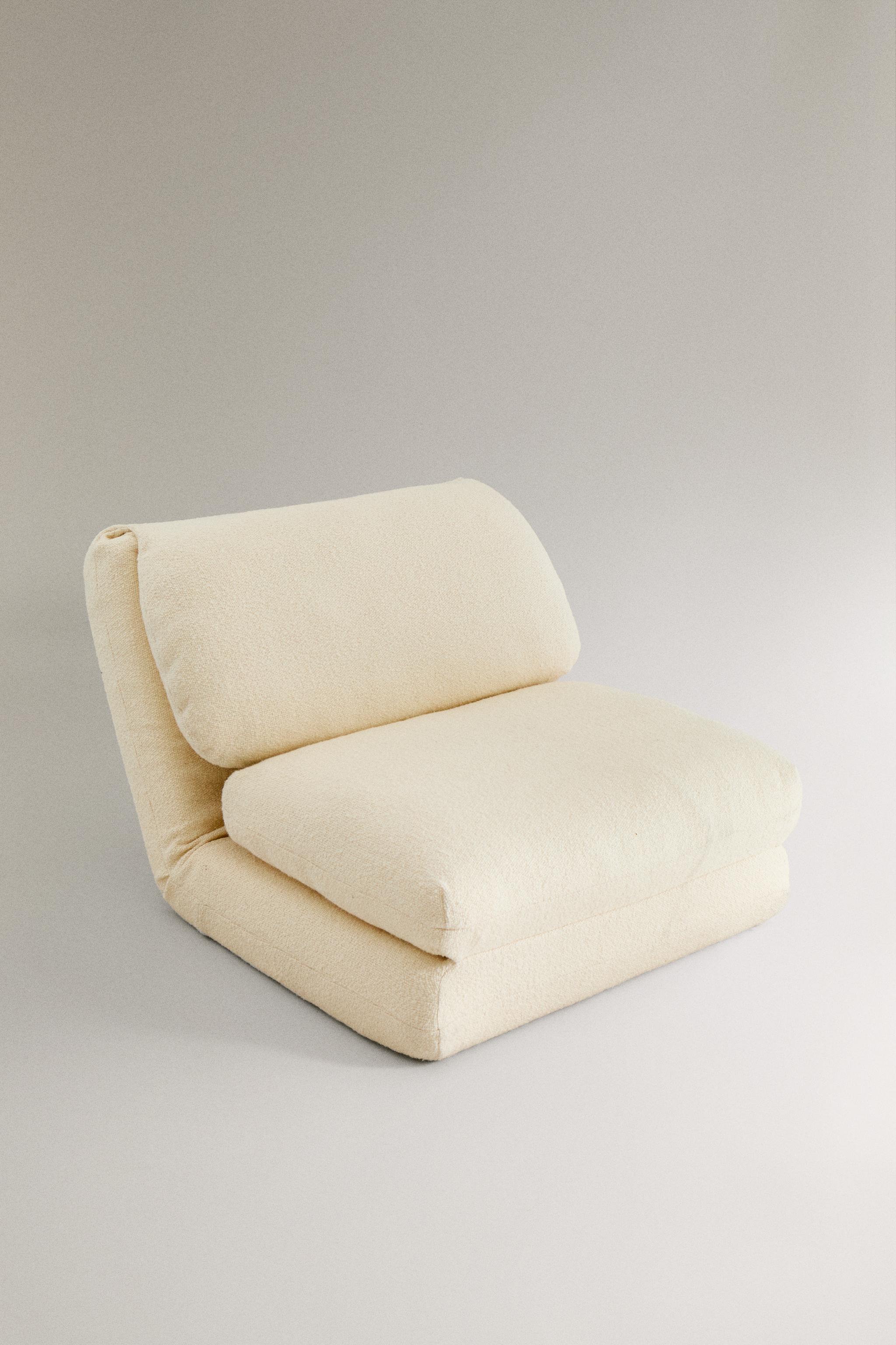 ブークレ シングル フォールディング アームチェア - エクリュ | ZARA