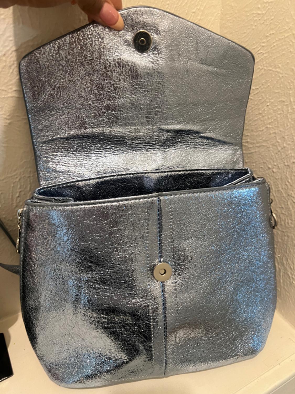 BABY BLUE SHINY METALLIC BACKPACK - Image 8