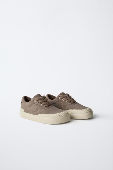 COTTON SNEAKERS - Brown by Zara