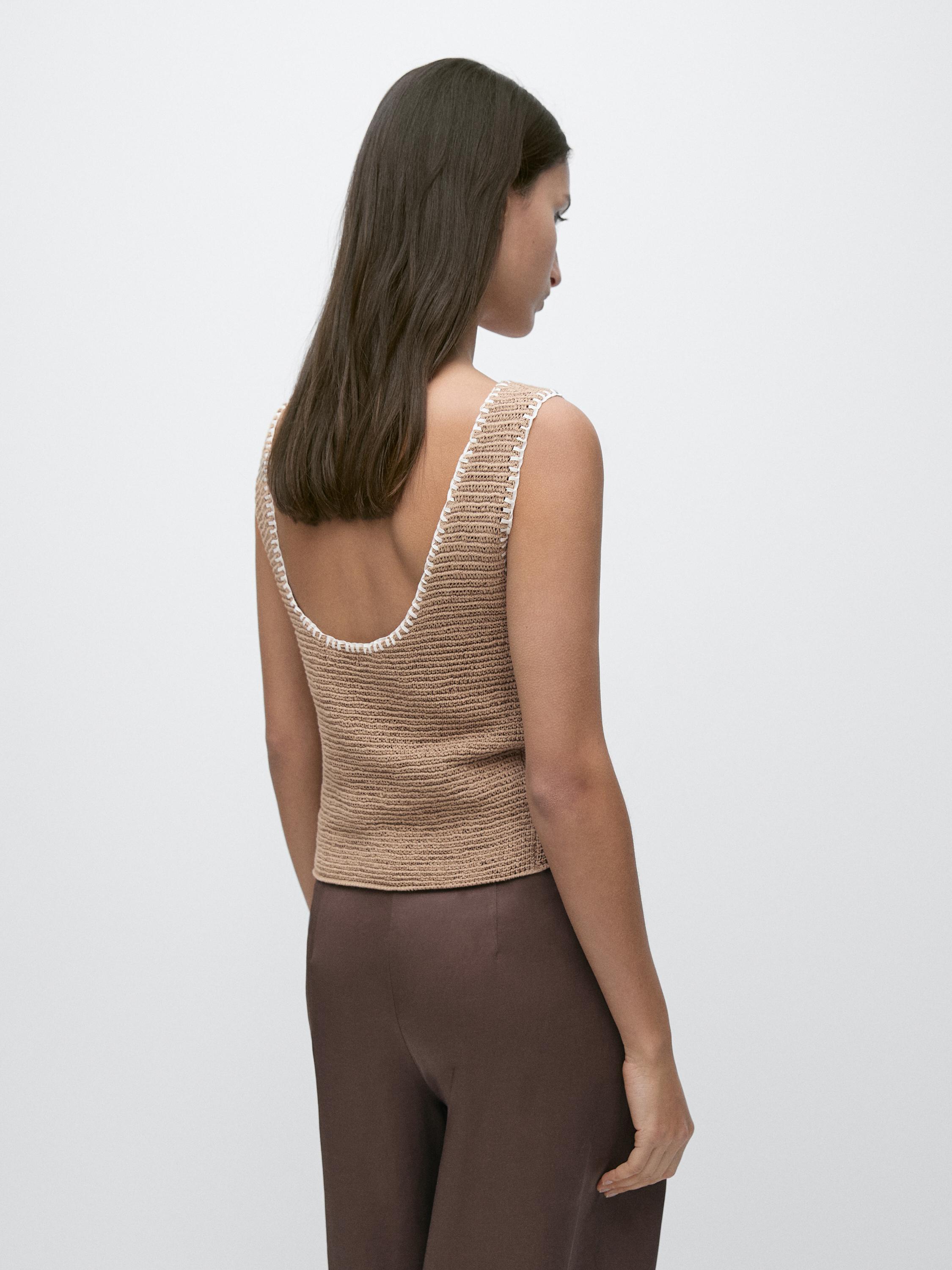 Top en maille de coton mélangé