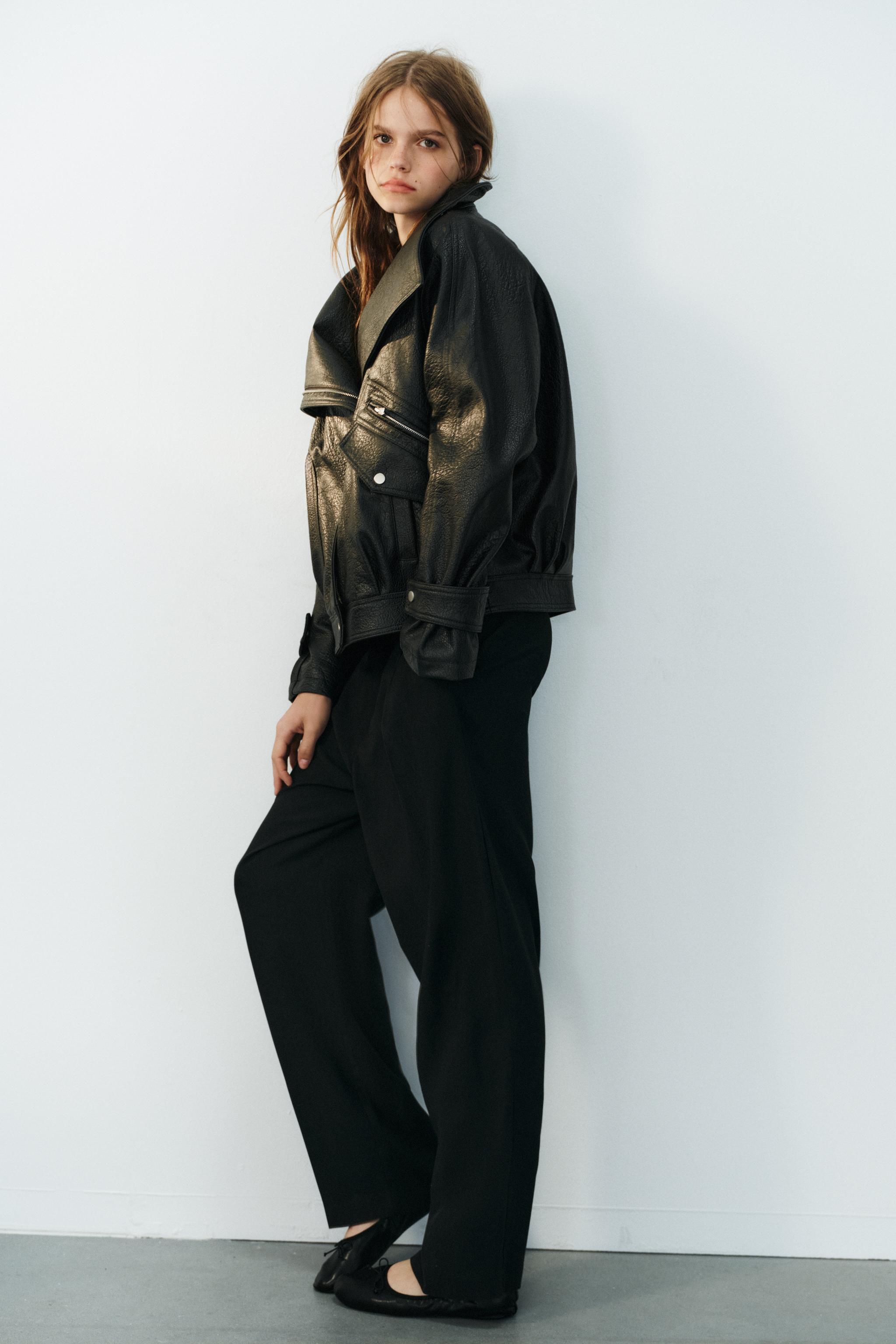 BLOUSON DE MOTARD EN MATIÈRE SYNTHÉTIQUE