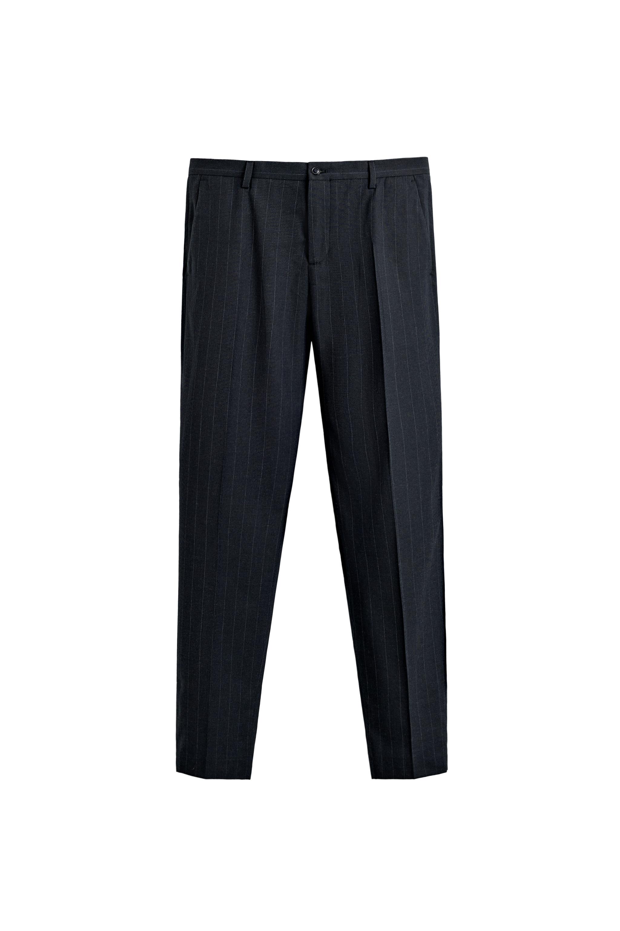 ピンストライプスーツパンツ - ネイビーブルー | ZARA Japan / 日本