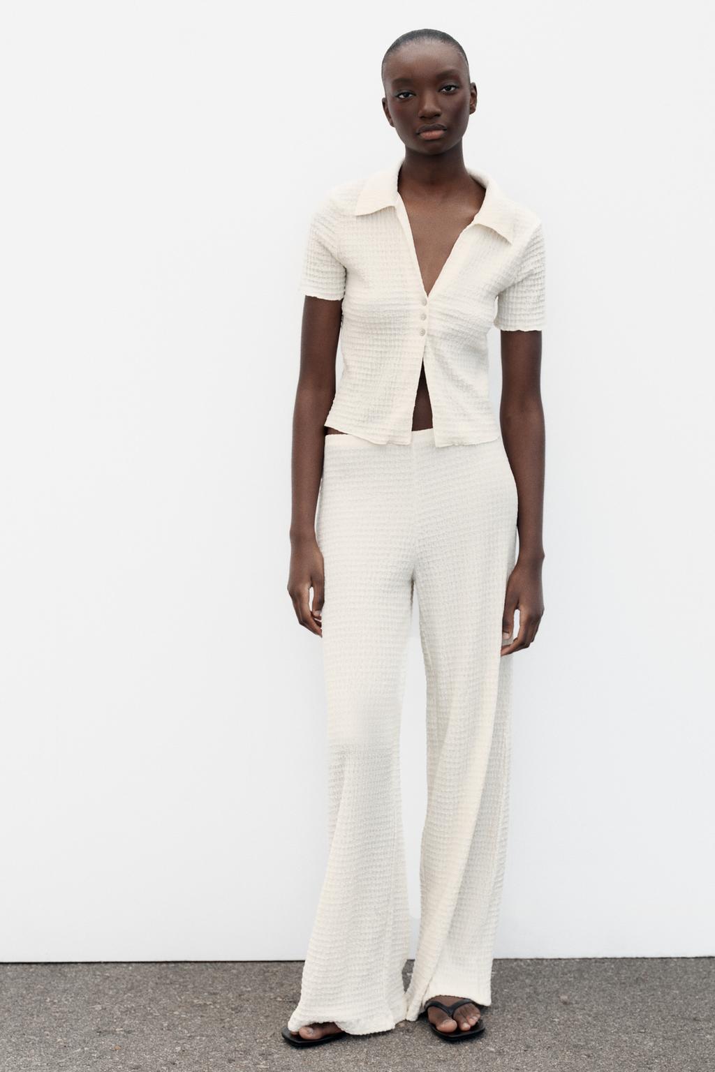 Zara Teksturalı krop top