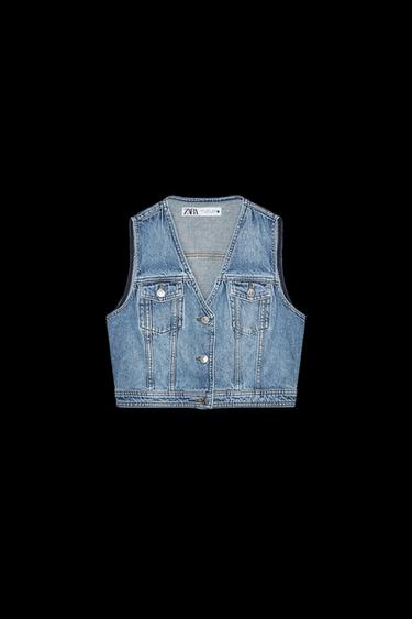CROPPED-JEANSWESTE Z1975 - Mittelblau von Zara - Bild 0