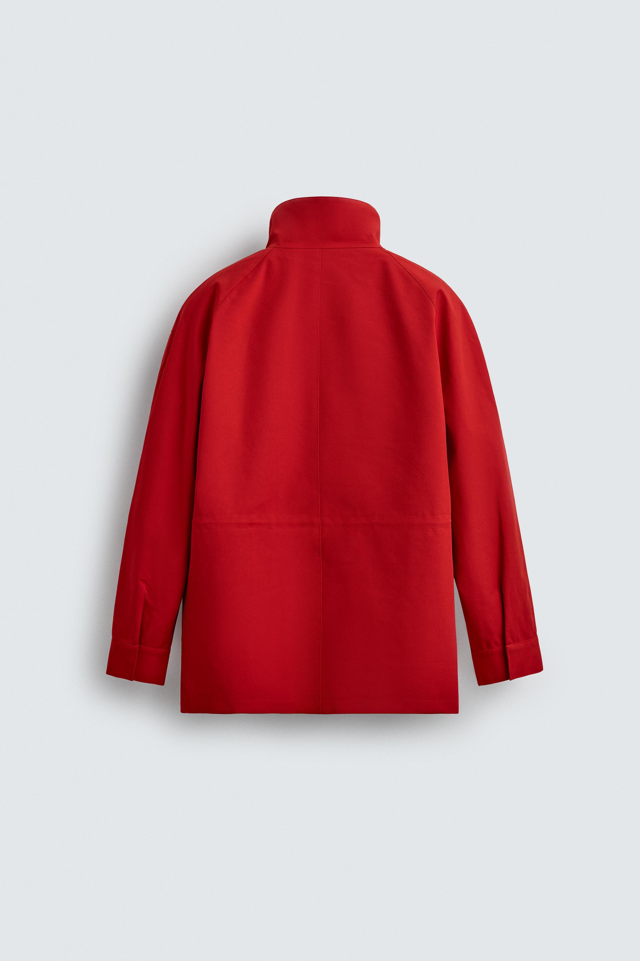 取り外し可能な撥水加工パーカ - レッド | ZARA Japan / 日本