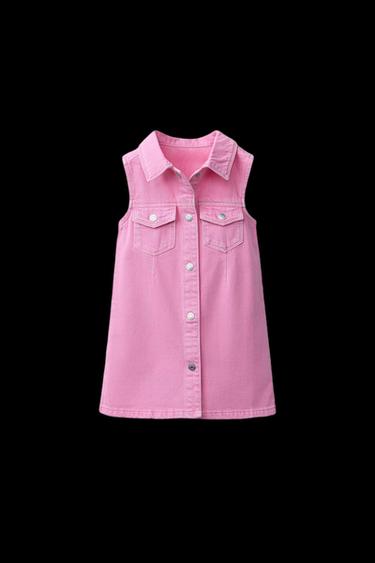 SKATER DENIM DRESS - Pink by Zara - Image 0