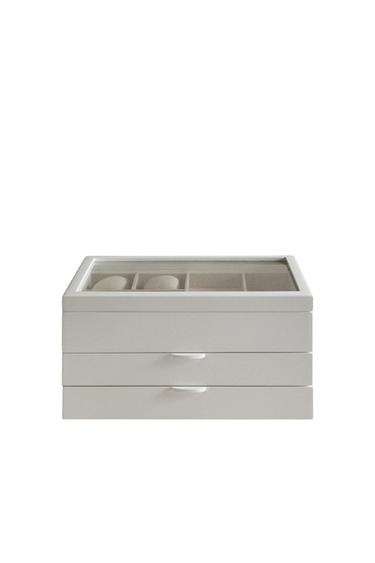 引き出し付きラッカー ジュエリー ボックスホワイトZaraの引き出し付きラッカー ジュエリー ボックス - ホワイト 