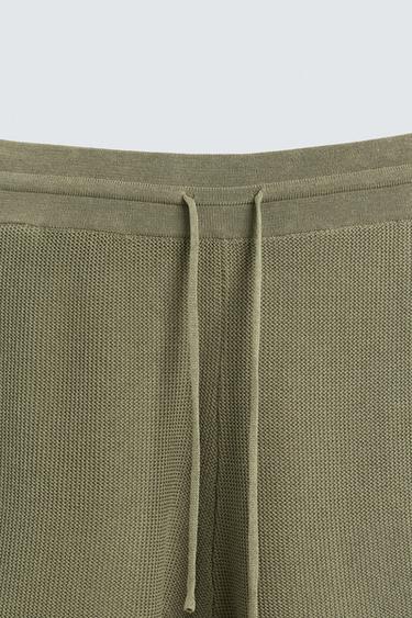 BERMUDA EN MAILLE STRUCTURÉE - Kaki de Zara - Image 7