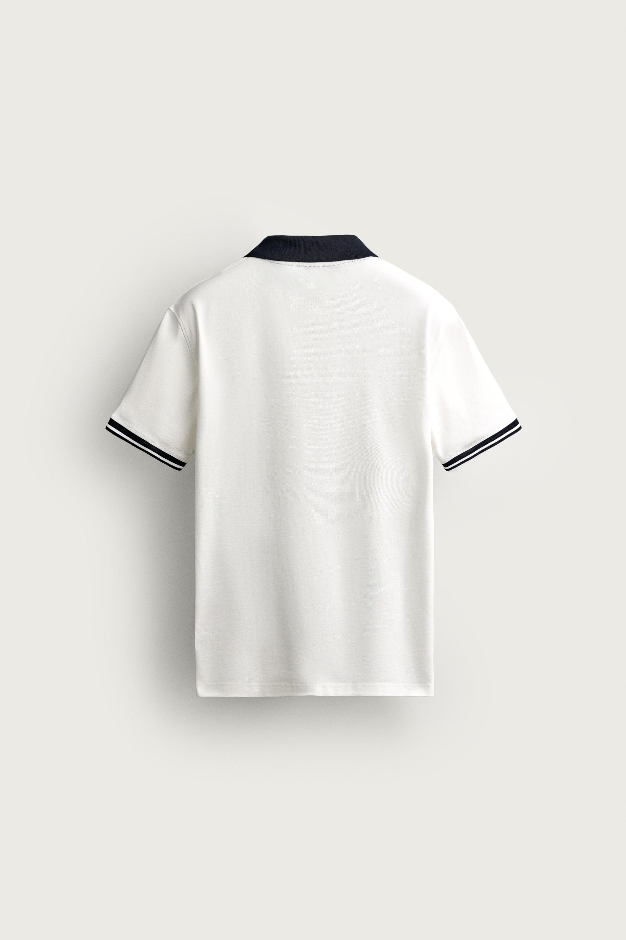 Мужские рубашки Zara USA 94 FIFA WORLD CUP™ FIFA CLASSICS CONTRAST POLO SHIRT — фото 8