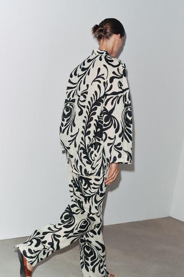 KIMONO IMPRIMÉ RAMIE ZW COLLECTION - Beige clair de Zara - Image 3