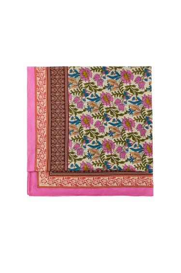 FOULARD À IMPRIMÉ FLEURS - Rose de Zara