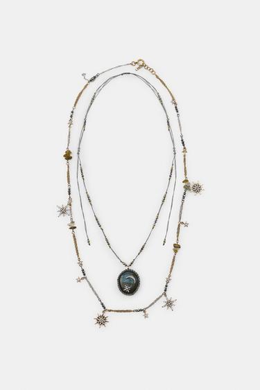 PACK 2 COLLARES COMBINADOS PIEDRA ESTRELLAS - Oro / Plata de Zara