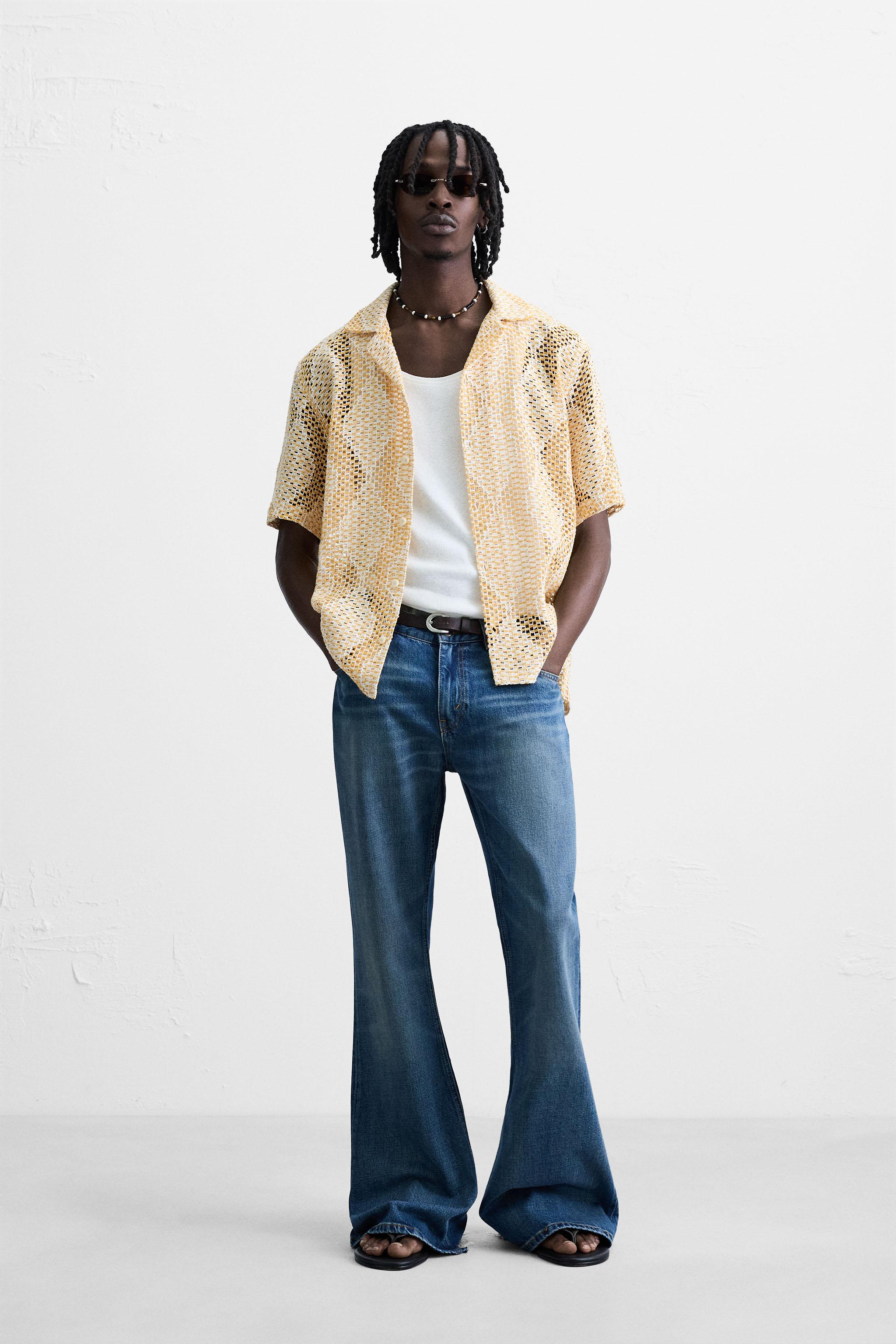 TEXTURED CROCHET SHIRT - Yellow | ZARA United States