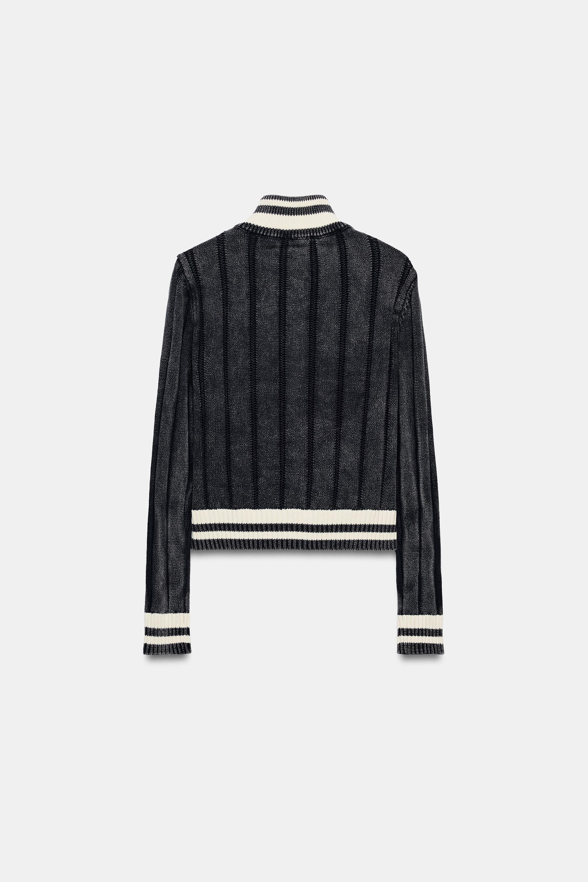 Zara FRUIT OF THE LOOM™ ÖRGÜ HIRKA görsel 4
