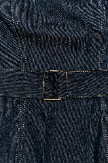 TOP Z1975 EN JEAN BUSTIER CEINTURE - Bleu de Zara - Image 7