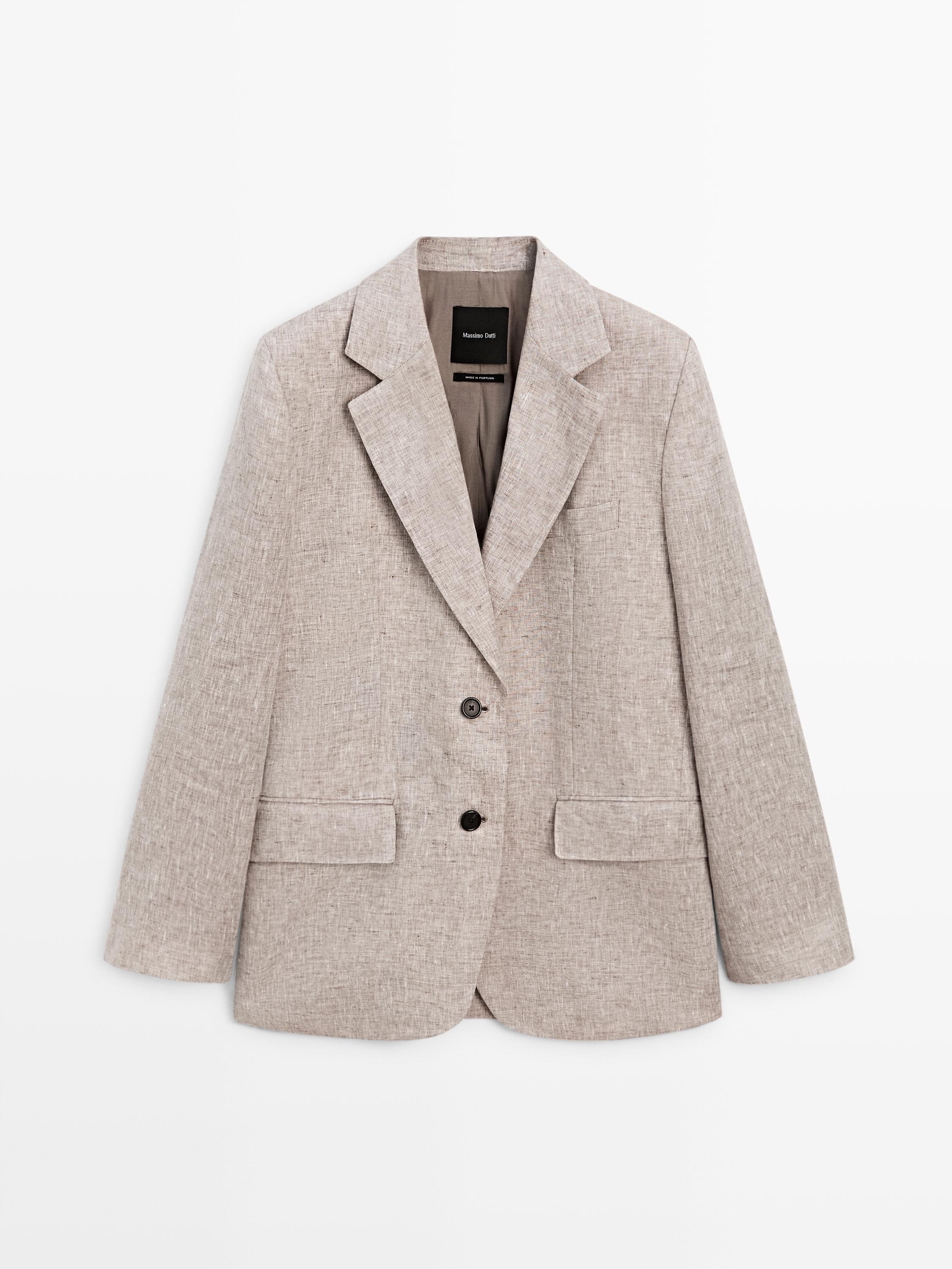 100% linen suit blazer