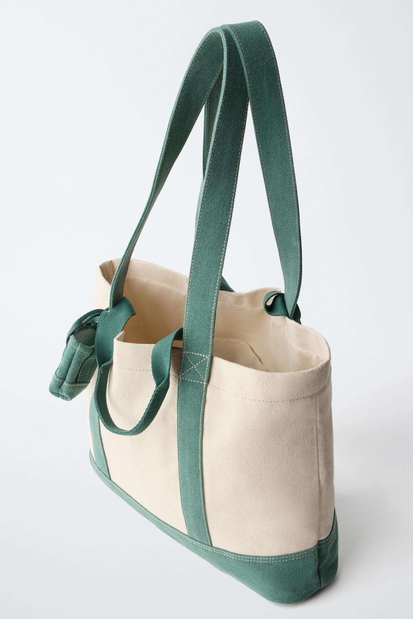 Детская сумка Zara Charm Shopper, цвет: Зелёный — фото 4