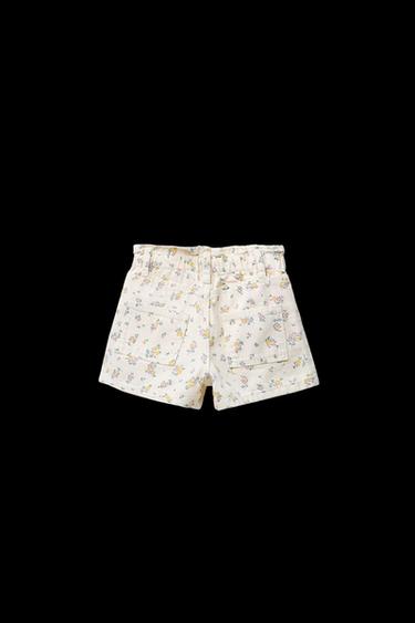 PAPERBAG-BERMUDASHORTS AUS BEQUEMEM KÖPERSTOFF - Cremefarben von Zara