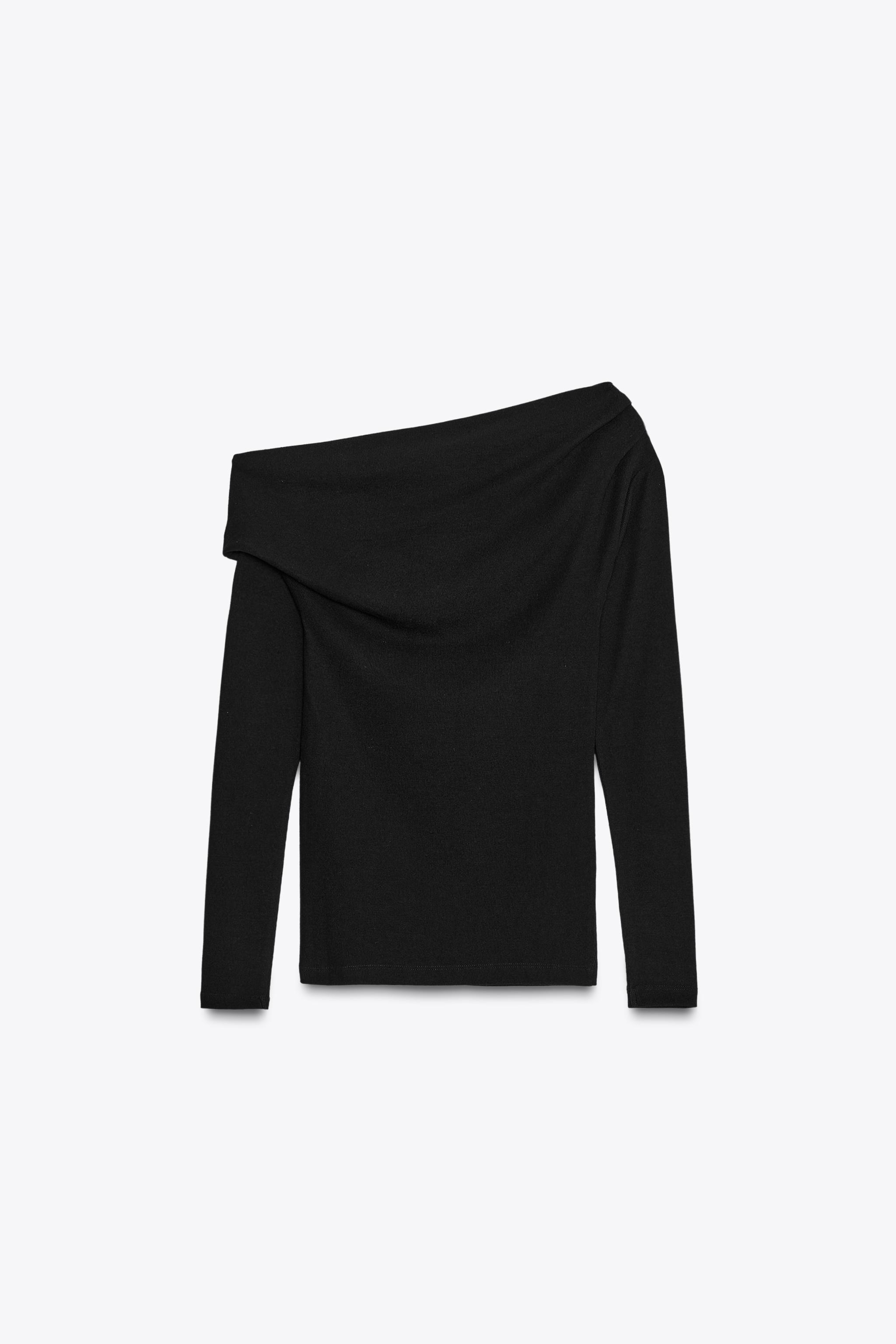 SOFT ASYMMETRIC TOP - Ecru | ZARA United States