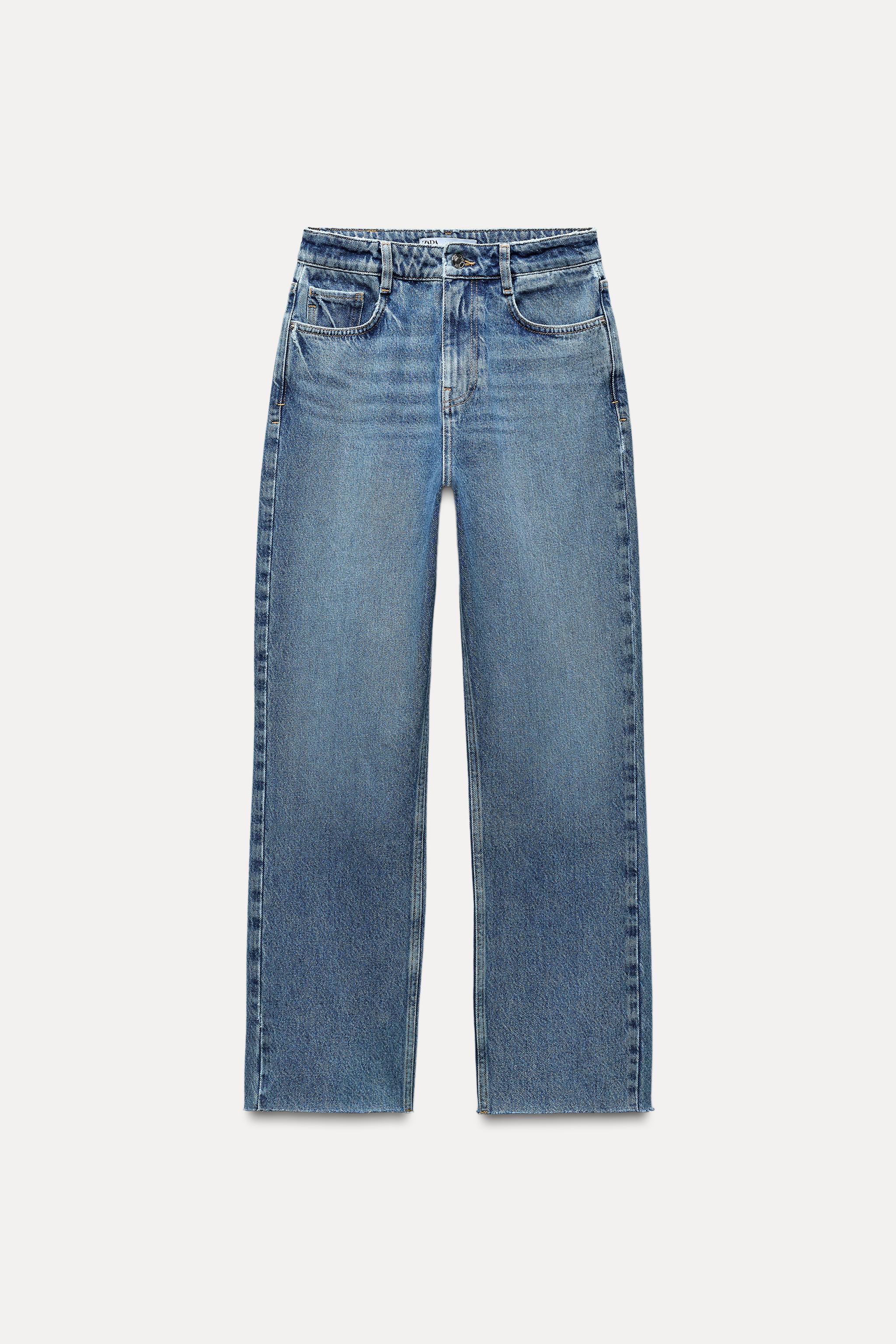 38 ZARA ザラ パッチワークデニムパンツ ハイウエストデニム Z1975 - メルカリ