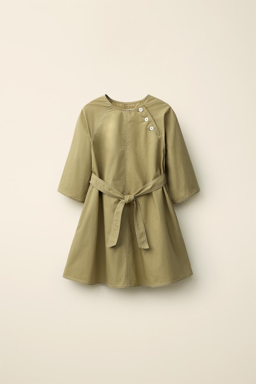 zara long sleeve dress with buttons Zara Long Sleeve Mini Dress With Buttons