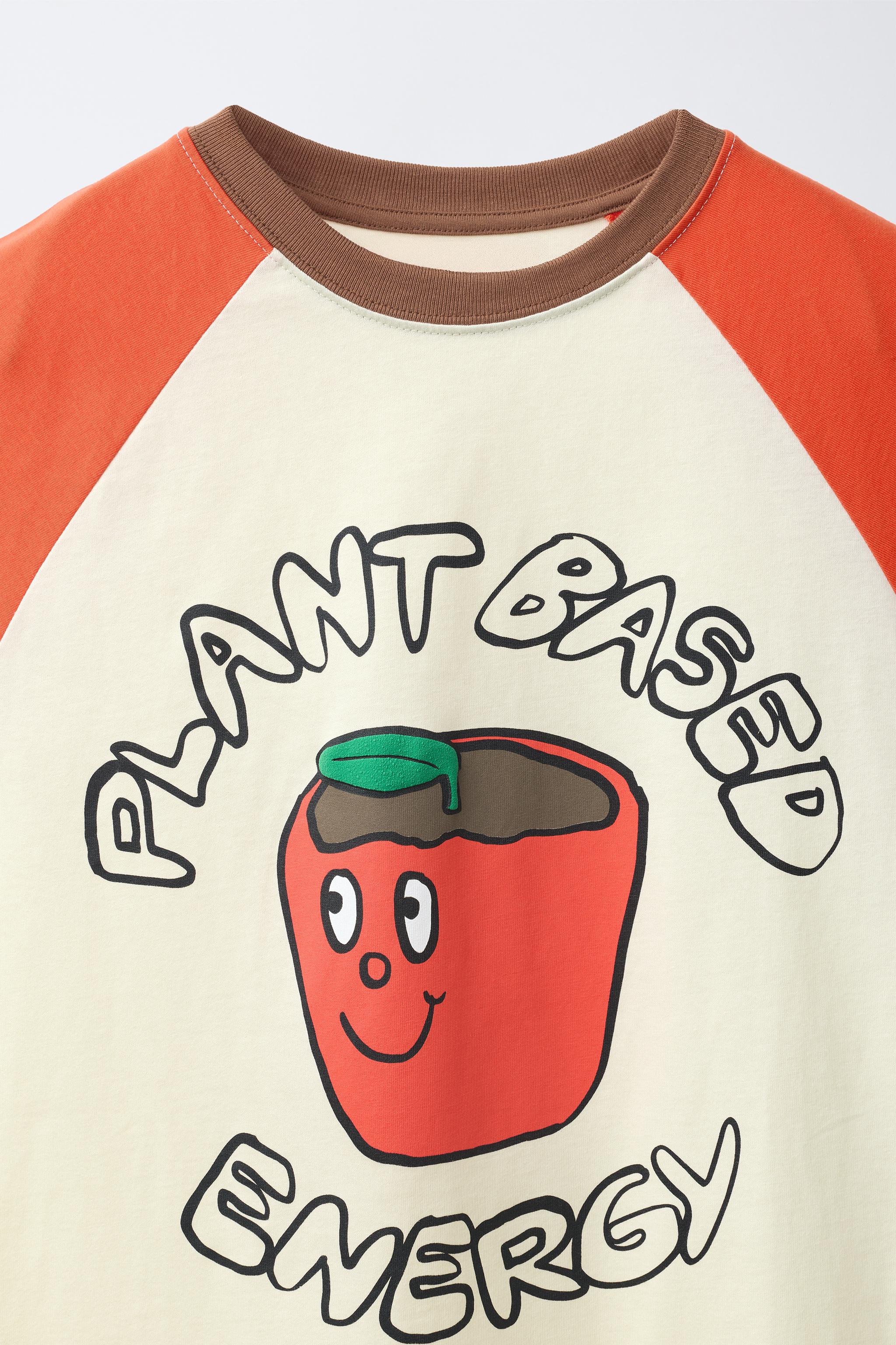 Детские футболки Zara RAGLAN SLEEVE PRINTED T-SHIRT — фото 4
