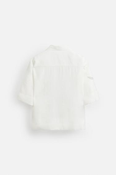 CHEMISE BRODERIE AJOURÉE - Blanc de Zara - Image 8
