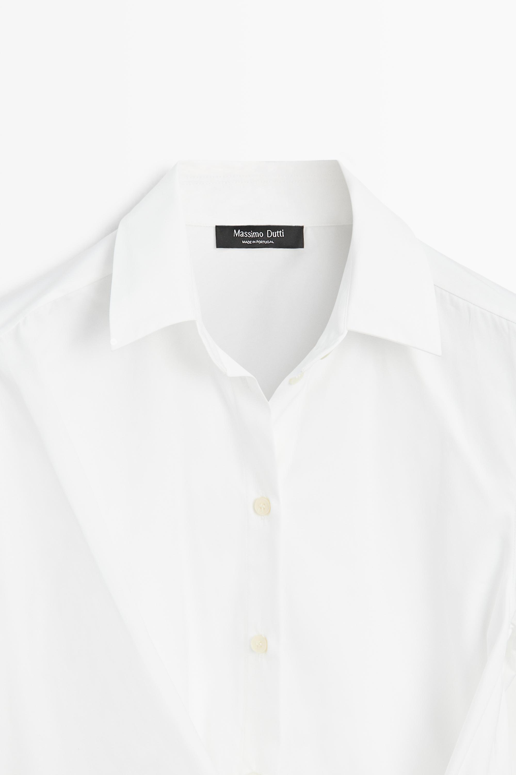 100% cotton poplin crossover shirt