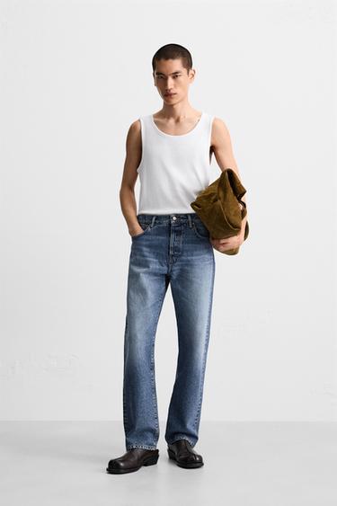Zara 基本款羅紋背心 - 白色