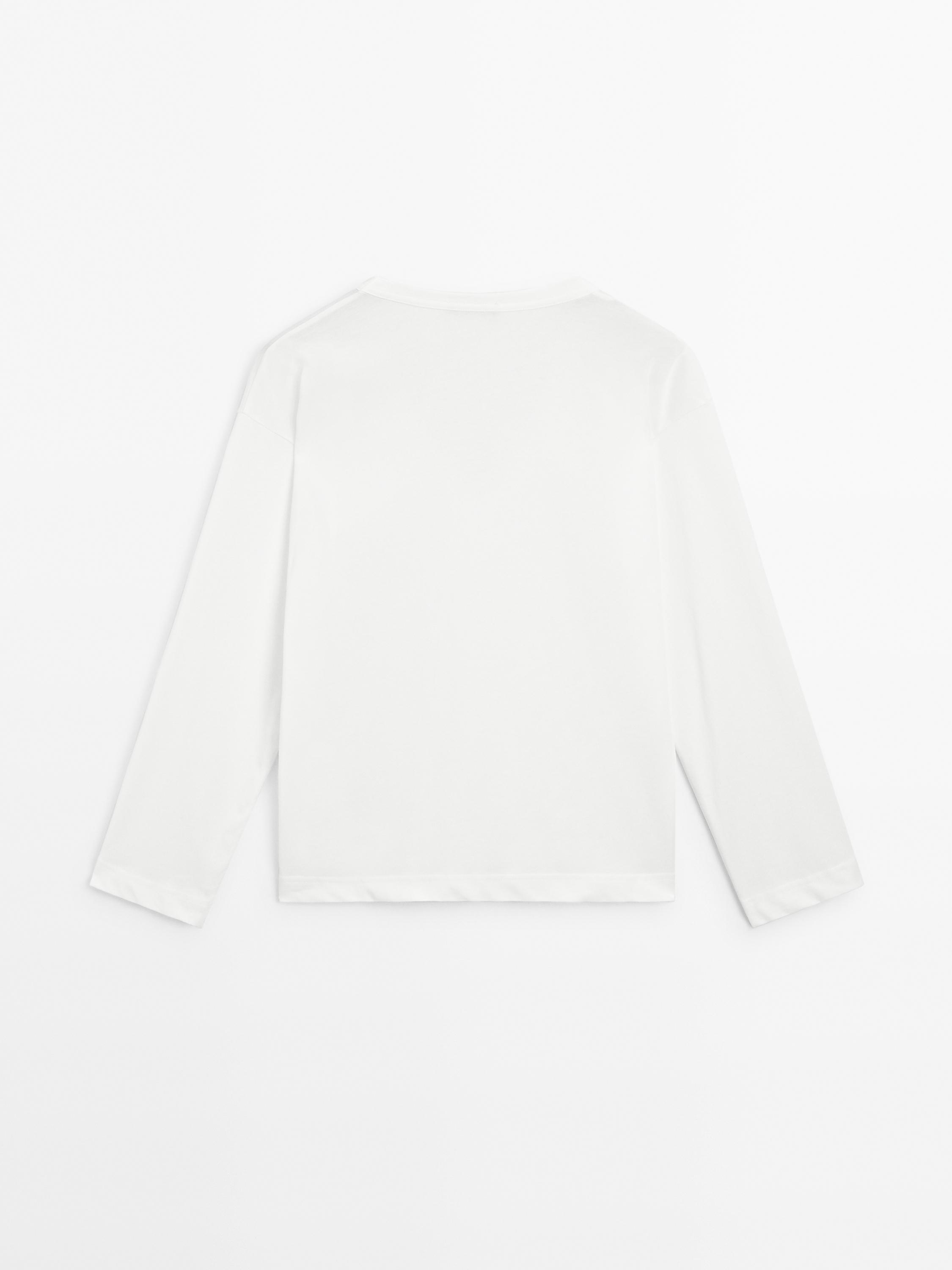 T-shirt col en V oversize