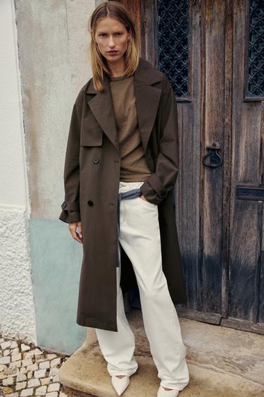 TRENCH CINTURÓN WATER REPELLENT WINDPROOF - Marrón de Zara